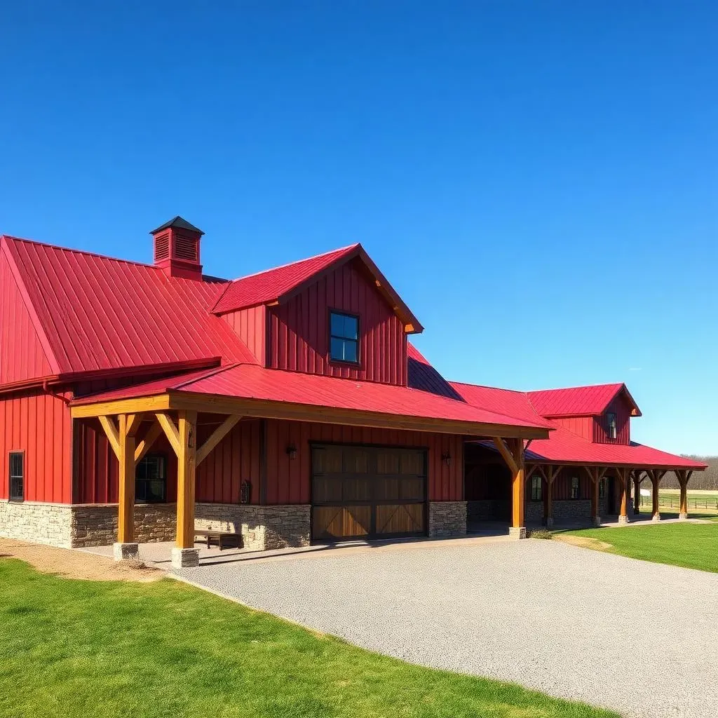 Pole barn on agricultural land